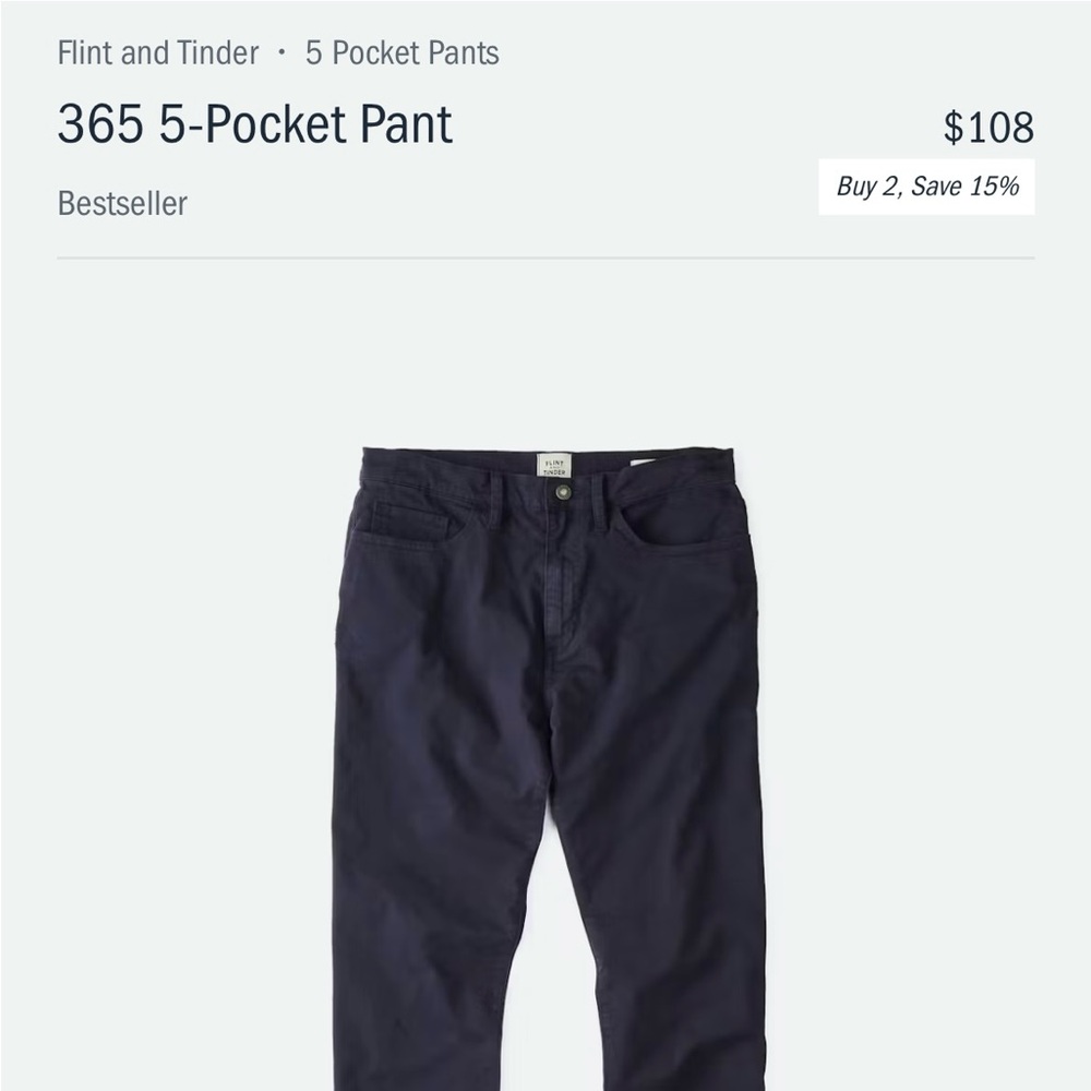 Men's Flint and Tinder 365 Slim 5-Pocket Pant